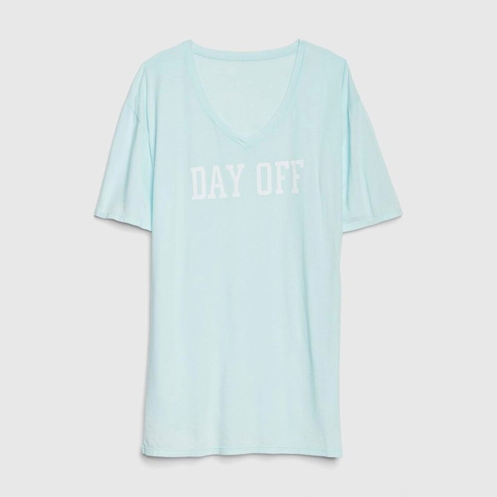 Gap 100% Cotton Sleep Shirt blue tint large